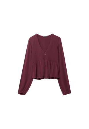 Легкая блузка с длинными рукавами- Заказать в России