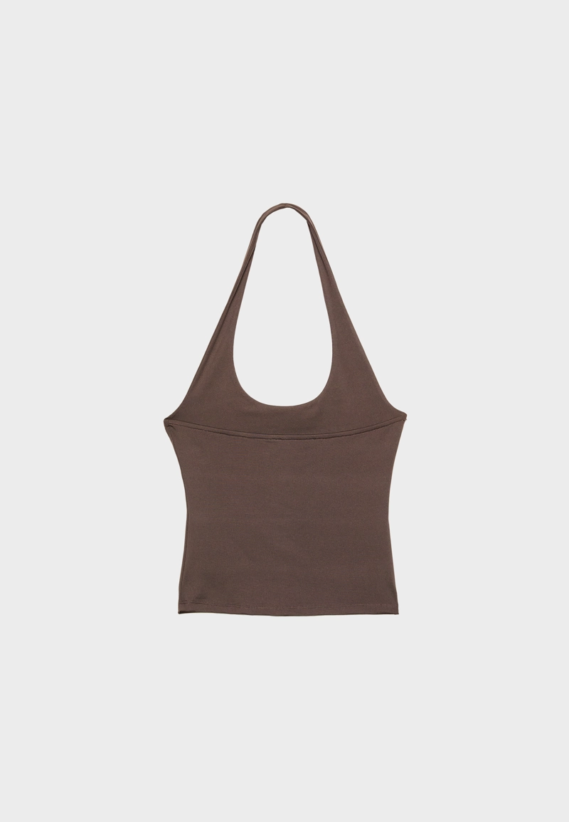 Футболка с горловиной халтер