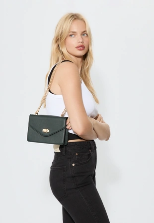 Сумка с плечевым ремнем и застежкой- Заказать в России