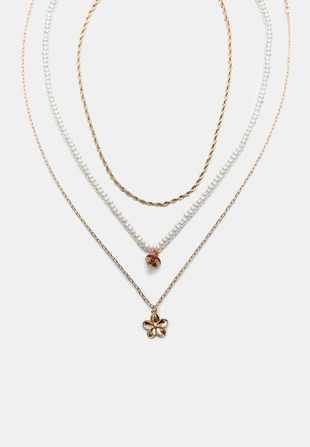 Набор из 3 кулонов: гриб и цветок- Заказать в России