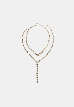 Колье-лариат с ромбами- Заказать в России