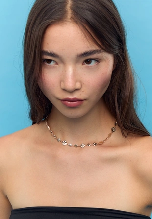 Колье-лариат с ромбами- Заказать в России