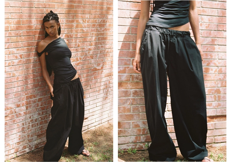 Длинные брюки-бочонки