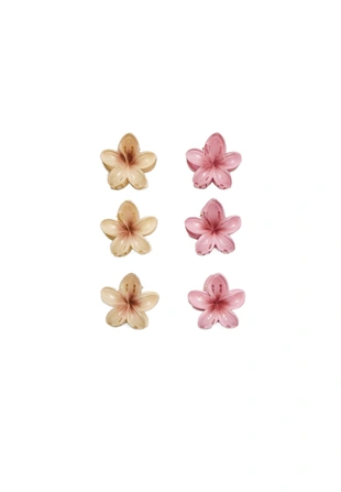 Набор из 6 мини-заколок в виде цветков- Заказать в России