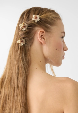 Набор из 6 мини-заколок в виде цветков- Заказать в России