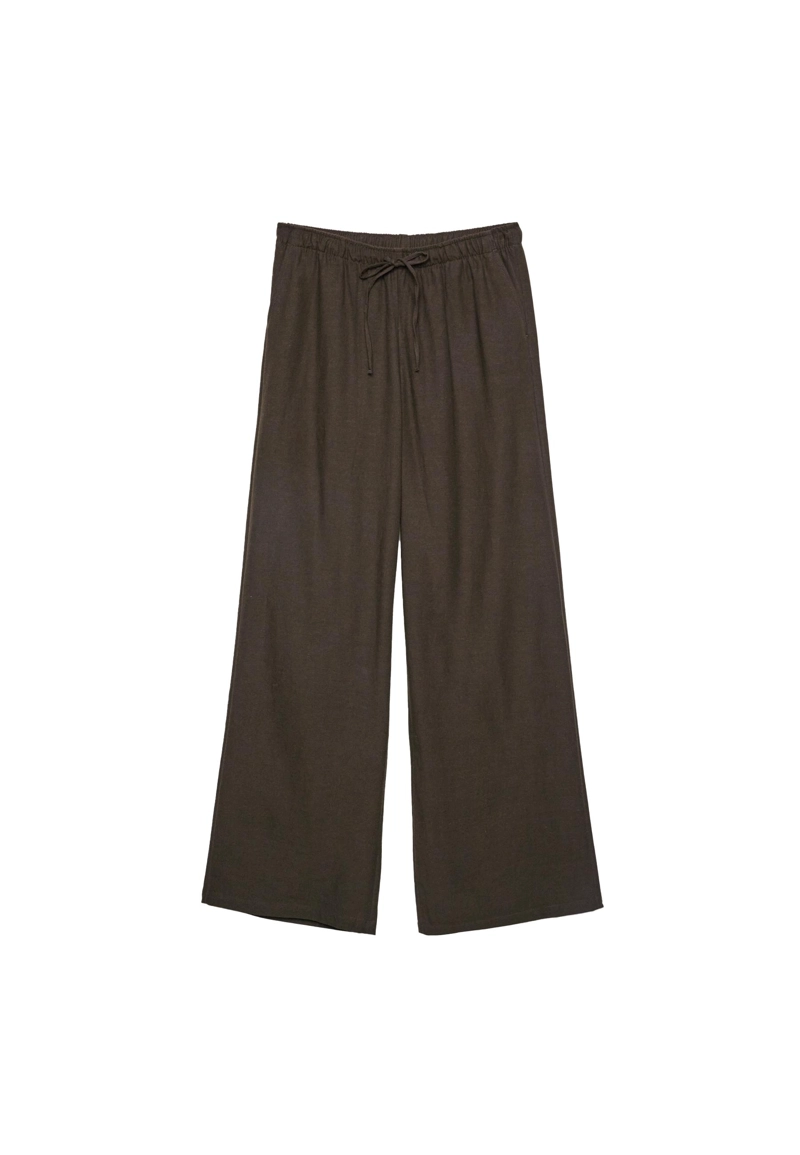 Льняные брюки на кулиске