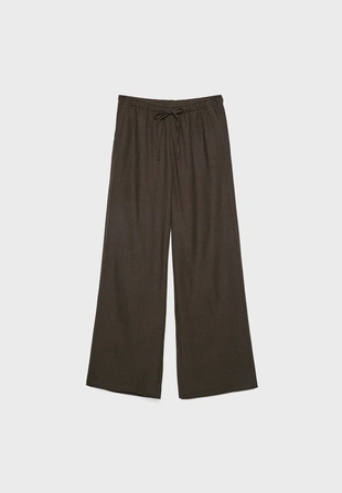 Льняные брюки на кулиске- Заказать в России