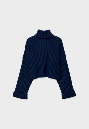 Вязаный свитер с высоким воротом- Заказать в России