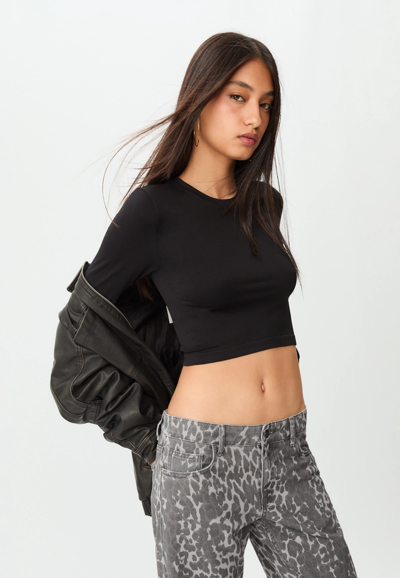 Брюки прямого кроя с леопардовым принтом