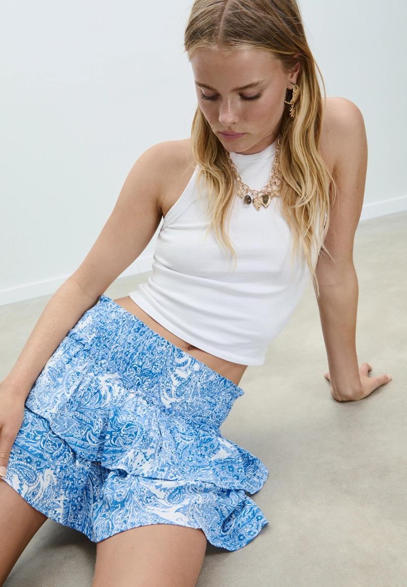 Юбка-брюки из струящейся ткани