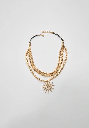 Длинное колье «солнце»- Заказать в России