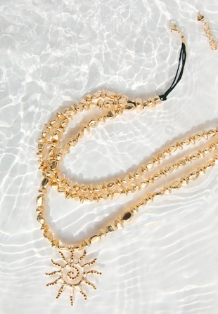 Длинное колье «солнце»- Заказать в России