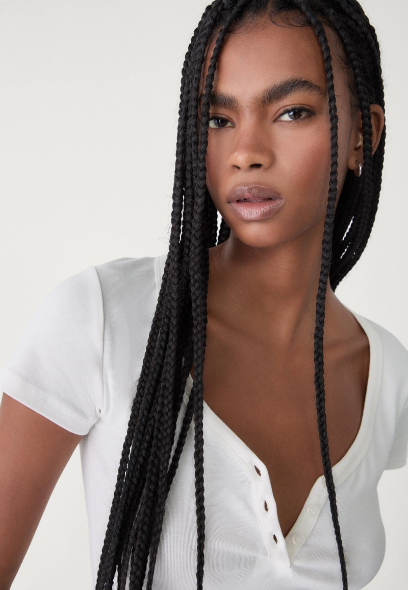 Футболка с короткими рукавами и пуговицами