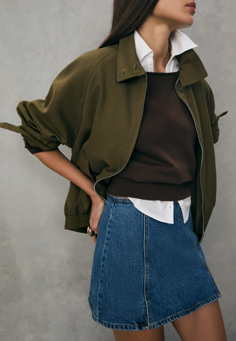 Мини-юбка-шорты с разрезами