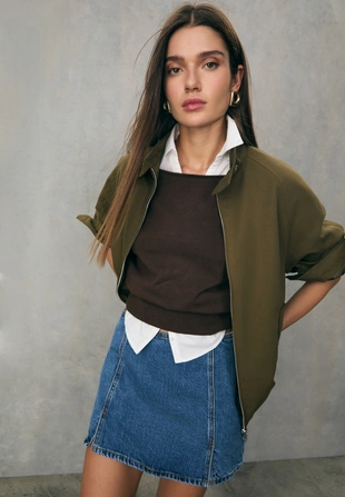 Мини-юбка-шорты с разрезами- Заказать в России