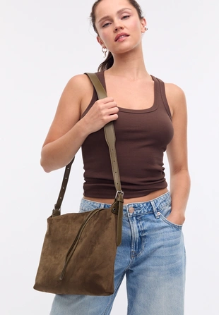 Сумка на плечо из мягкого материала- Заказать в России