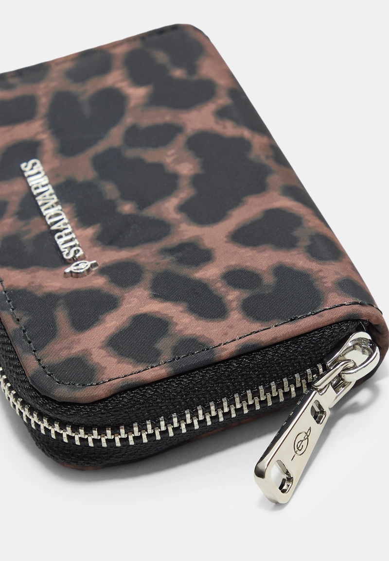 Кошелек на молнии с леопардовым принтом