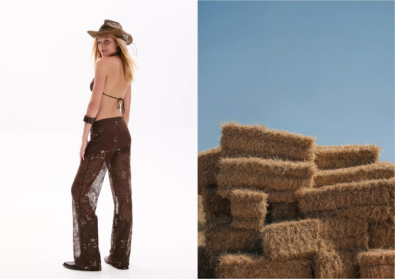 Струящиеся брюки с вышивкой и пайетками