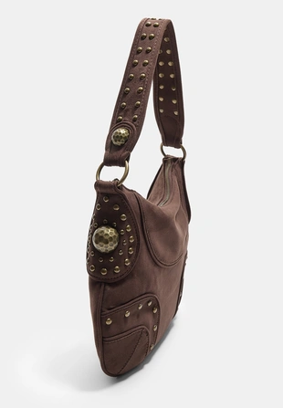 Сумка на плечо с заклепками- Заказать в России