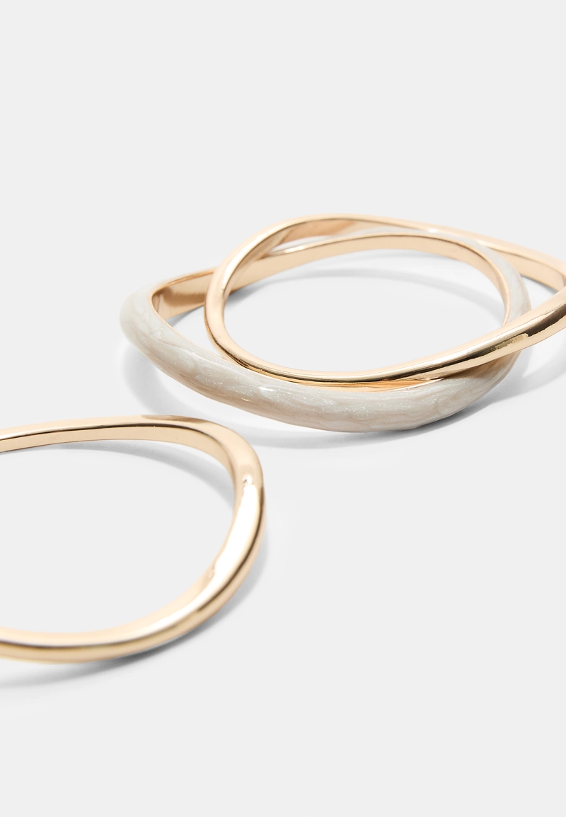 Набор из 3 жестких эмалированных браслетов