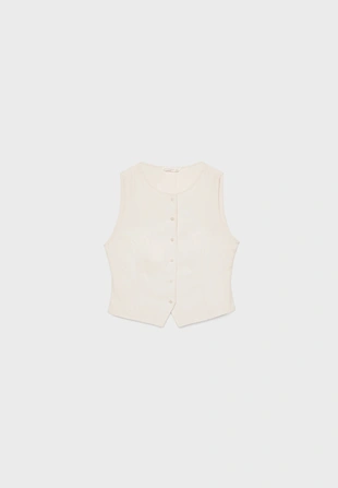 Текстурный топ на пуговицах- Заказать в России