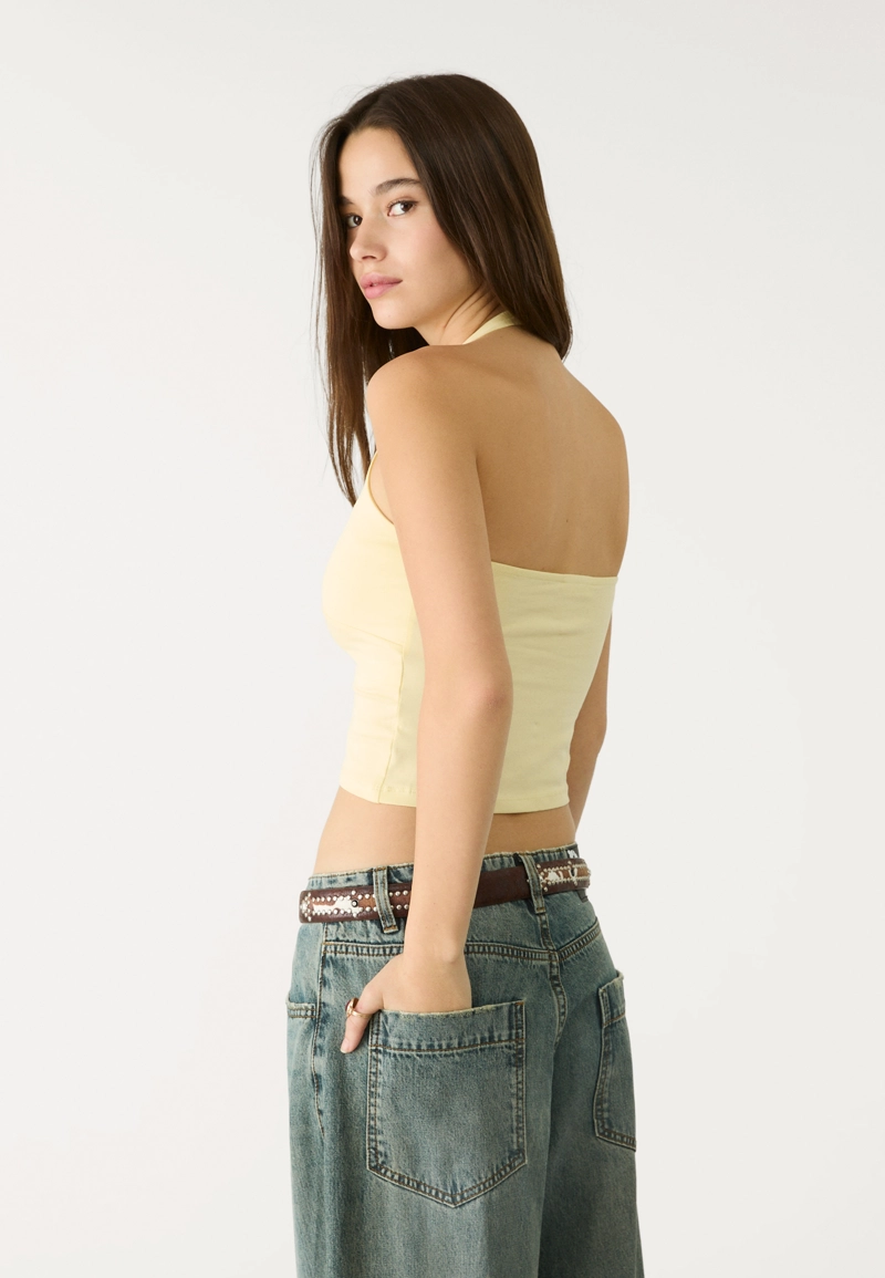 Топ халтер с V-образным вырезом