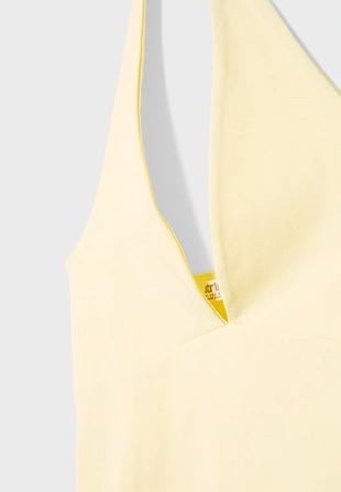 Топ халтер с V-образным вырезом- Заказать в России