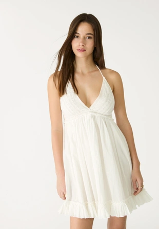 Короткое платье халтер свободного кроя- Заказать в России