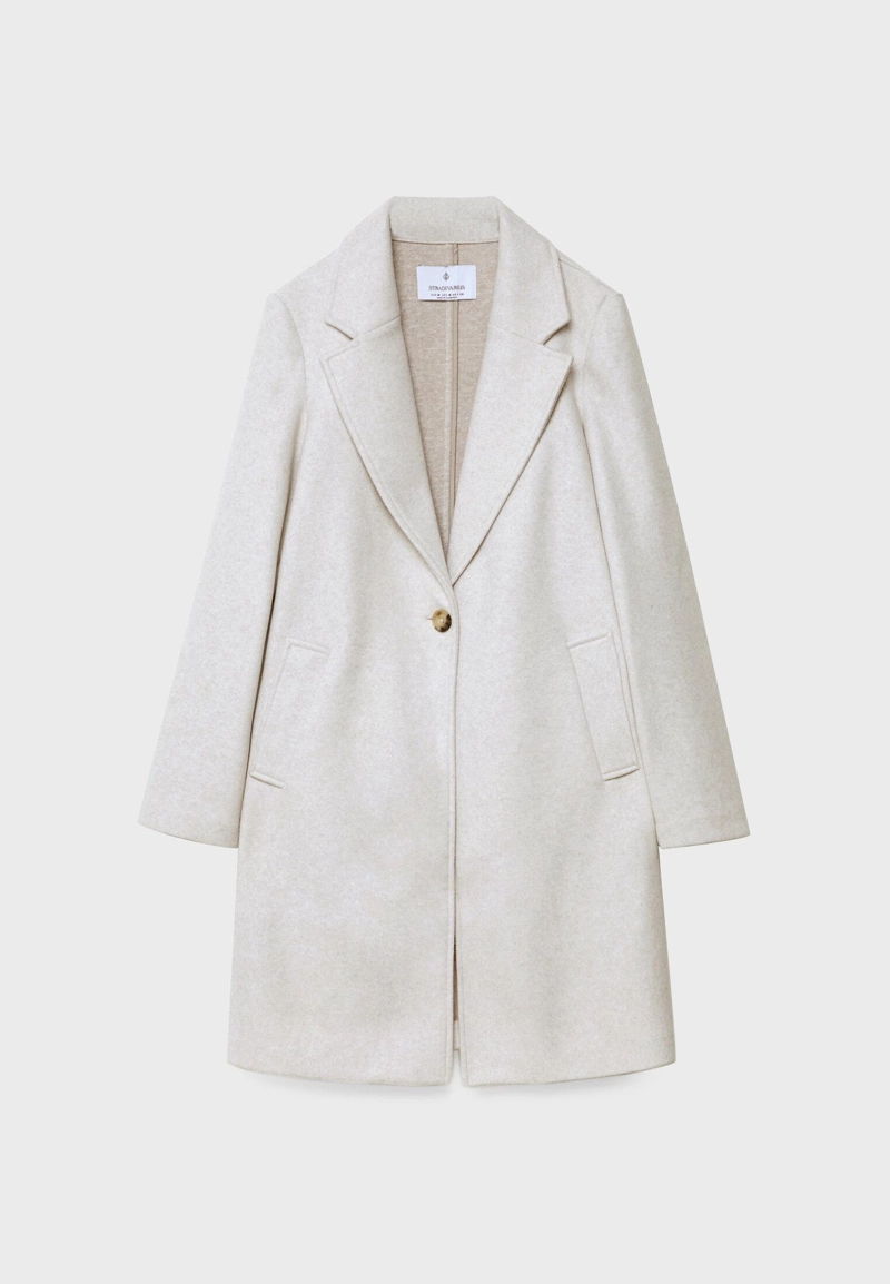 Пальто миди на пуговице из мягкой ткани