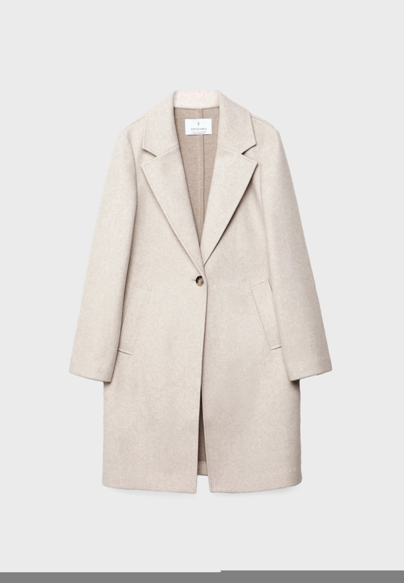 Пальто миди на пуговице из мягкой ткани