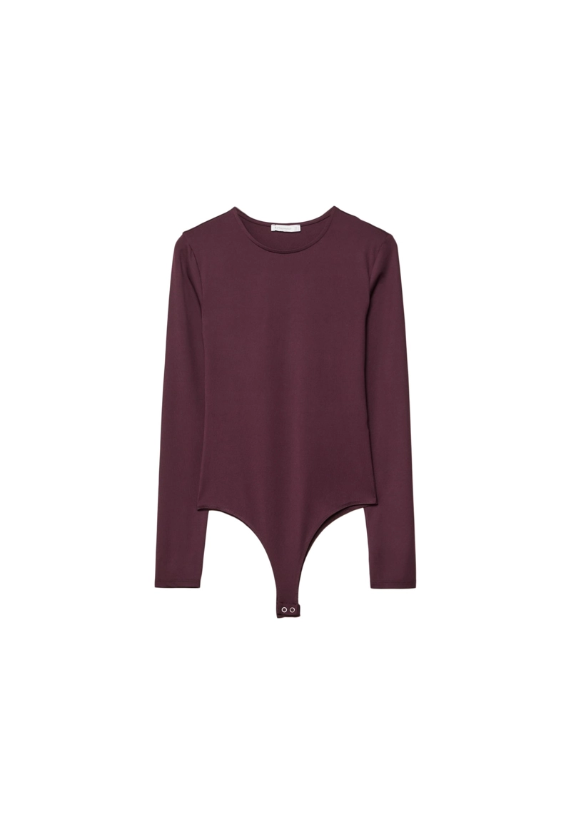 Боди с длинными рукавами из полиамида