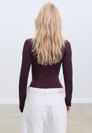 Боди с длинными рукавами из полиамида- Заказать в России