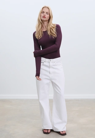 Боди с длинными рукавами из полиамида- Заказать в России