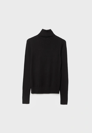 Трикотажный свитер с высоким воротом- Заказать в России