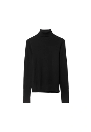 Трикотажный свитер с высоким воротом- Заказать в России