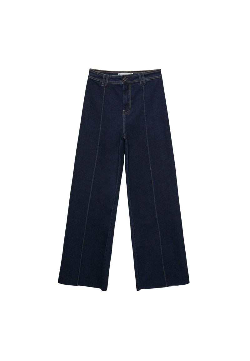 Джинсы D63 свободного кроя с декоративной строчкой