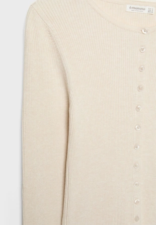 Кардиган в рубчик на пуговицах- Заказать в России