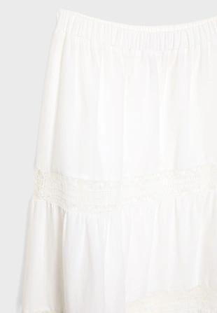 Длинная юбка с кружевными вставками- Заказать в России