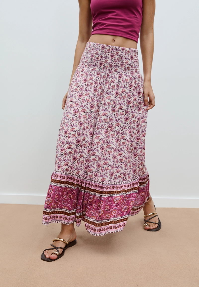 Длинная юбка с принтом