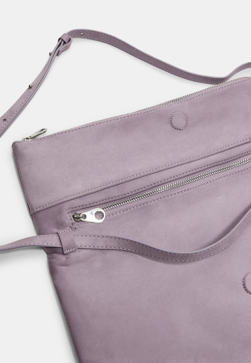 Большой клатч из искусственной замши