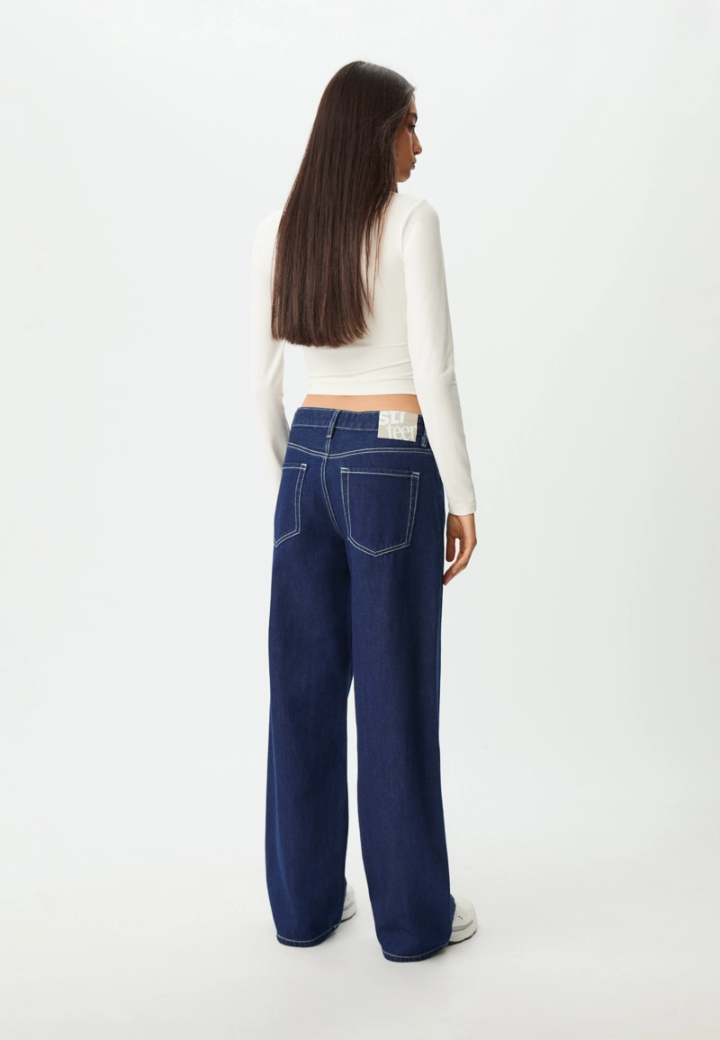 Джинсы-багги с низкой посадкой