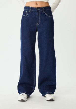 Джинсы-багги с низкой посадкой- Заказать в России