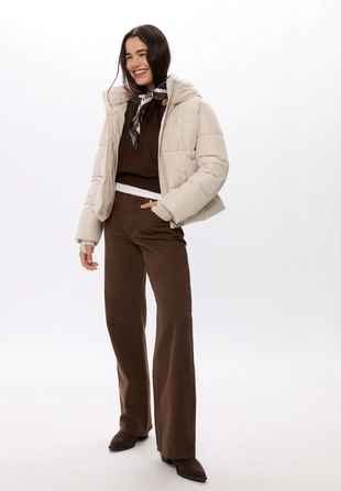 Стеганая куртка с капюшоном- Заказать в России