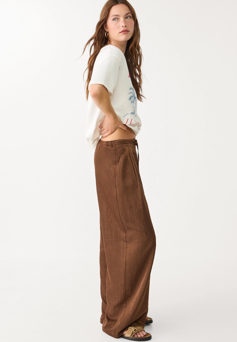 Брюки с текстурным шнурком