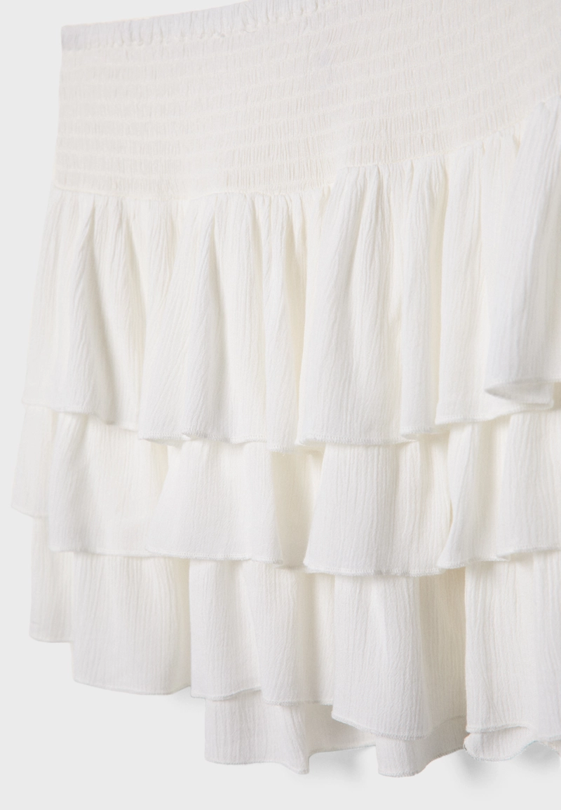 Мини-юбка с оборками