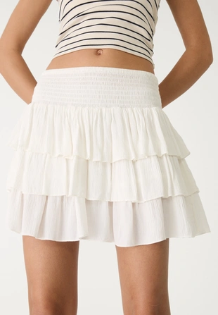 Мини-юбка с оборками- Заказать в России