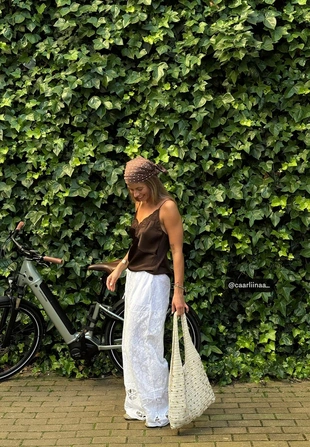 Атласный топ с кружевом- Заказать в России