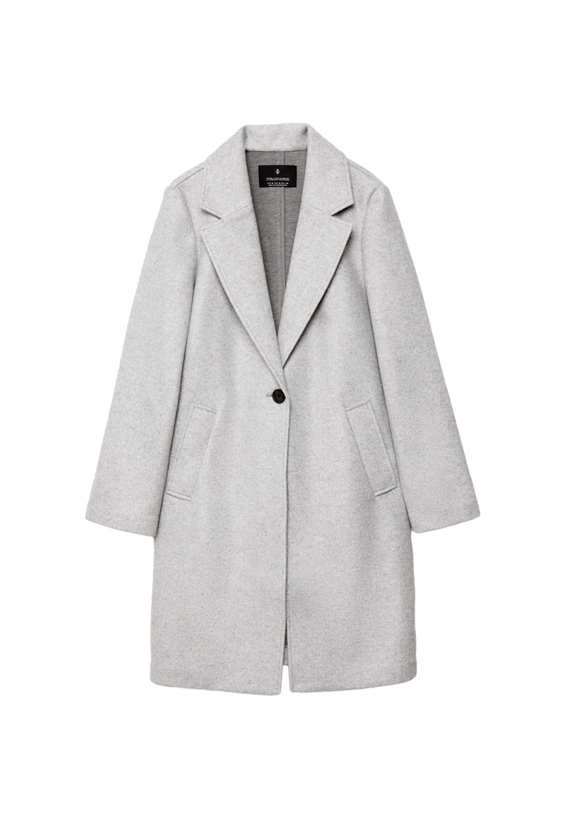 Пальто миди на пуговице из мягкой ткани