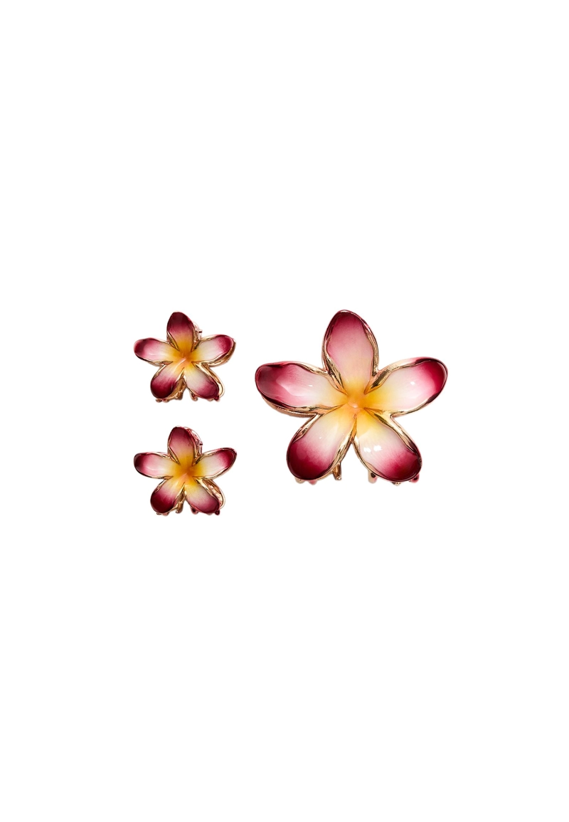 Набор из 3 заколок-цветов