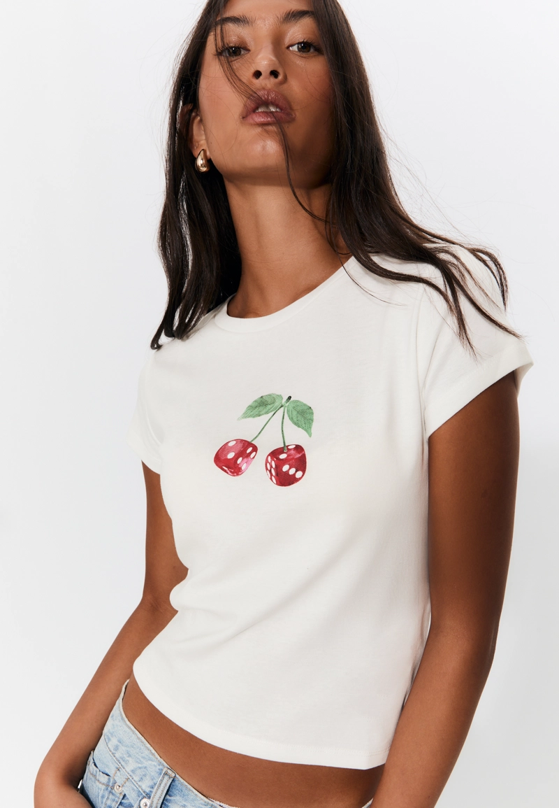 Облегающая футболка с принтом